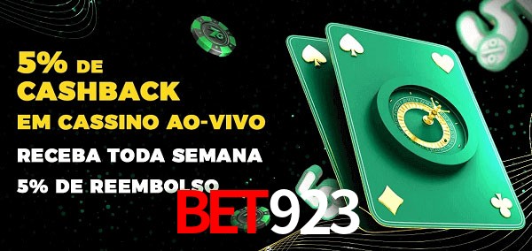 Promoções do cassino ao Vivo BET923